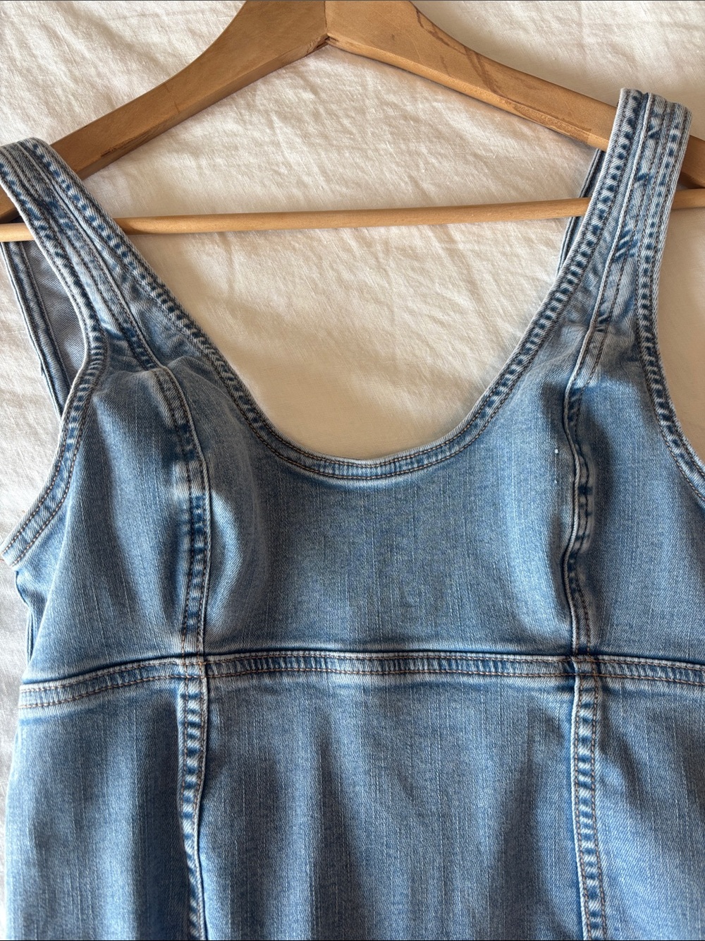 WESTERN STYLE🐎 American Eagle Outfitters Light Blue Denim Dress - Picture 8 of 9